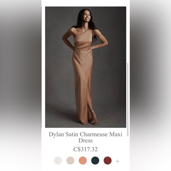 BHLDN Copper Satin Gown - Picture 6 of 6